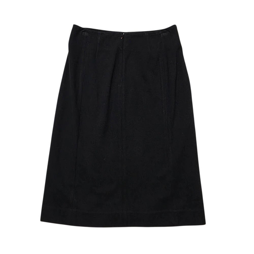 MM.LaFleur Noho Skirt Women 4 Black Viscose Textured Front Vent Pencil - Picture 2 of 9